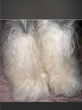 UGG Cream Fluffy Booties